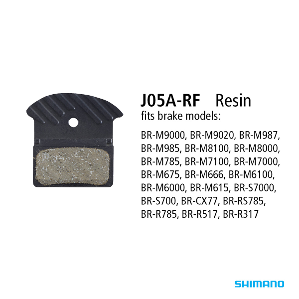 Shimano BP-J05A-RF brake Pads with Fin